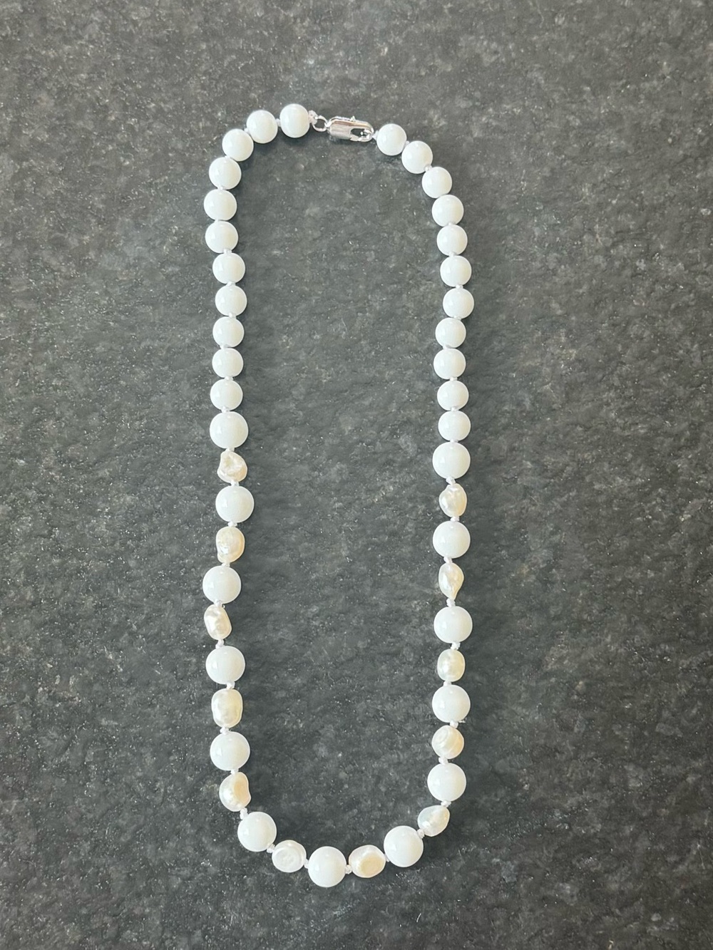 NWOT Tuckernuck White Jade and Pearl Necklace